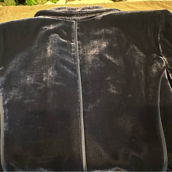 Jones New York Womens Velvet Blazer Jacket 14W Navy Rayon & Silk Blend - Picture 5 of 5